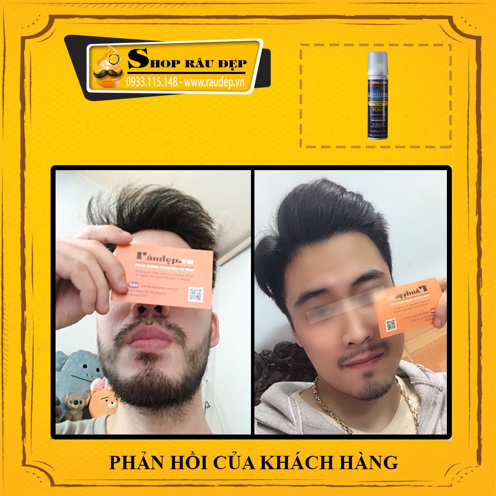 Hỗ Trợ Mọc Râu Kirkland Minoxidil 5% Dạng Bọt