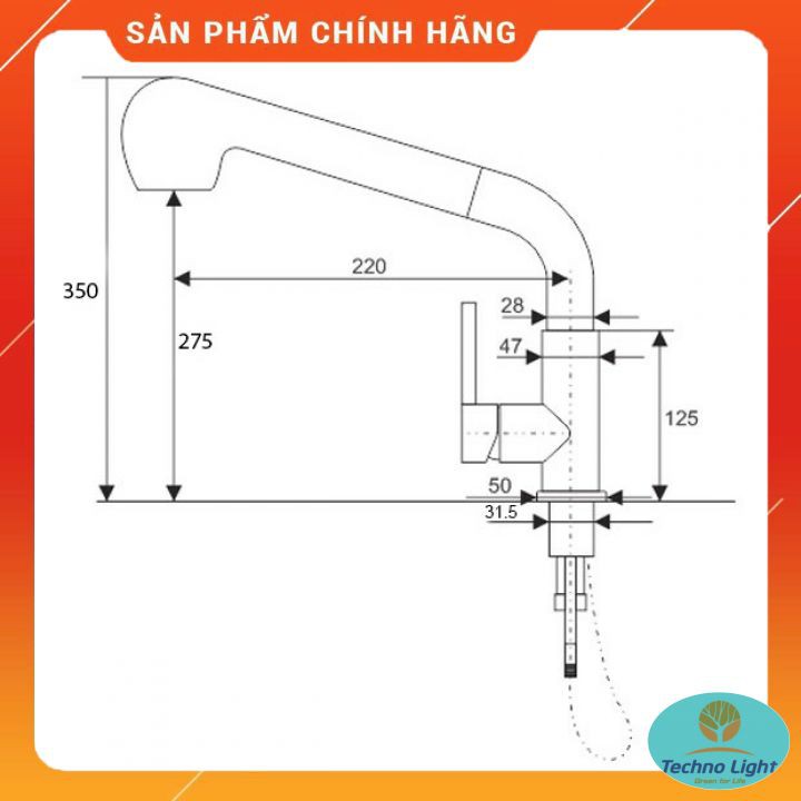 Vòi rửa chén, vòi rửa bát nóng lạnh dây rút KAGOL ⚡ HÀNG CHÍNH HÃNG- BH 5 năm ⚡