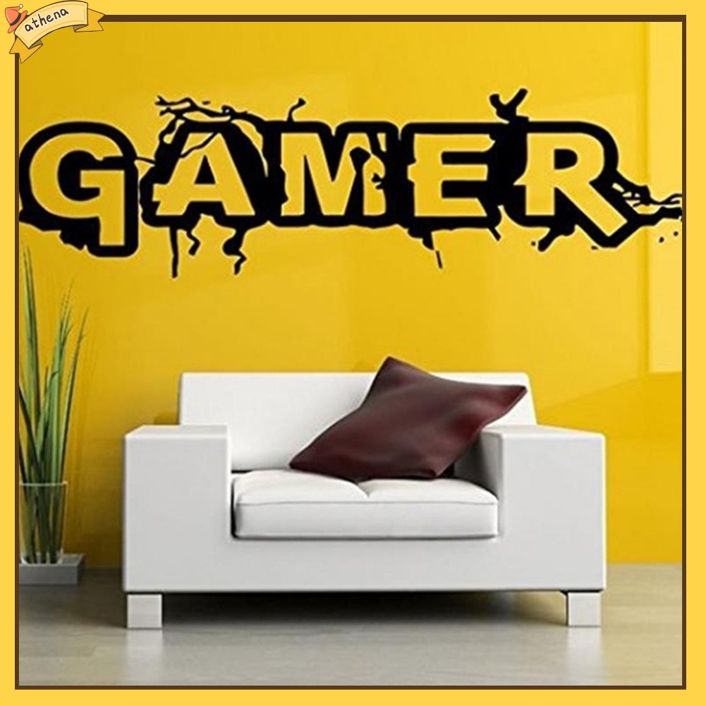 Miếng Dán Tường Trang Trí Phòng Khách Hình Chữ Game Độc Đáo
