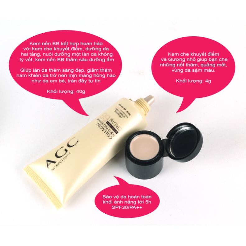 Kem BB Collagen AGC che khuyết điểm