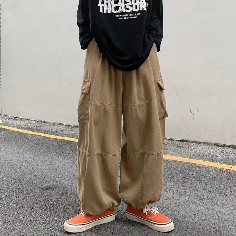 Quần dài ống rộng phong cách hip hop nhật bản thời trang xuân thu cho nam