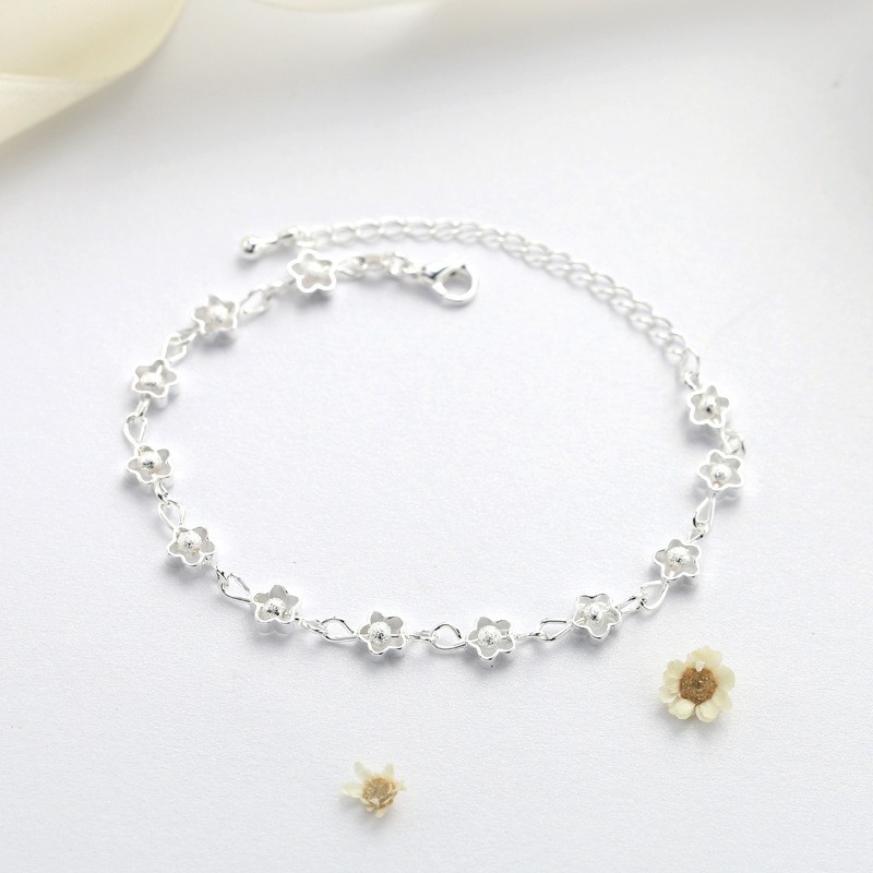 Lắc tay hình hoa bạc - TS-0110