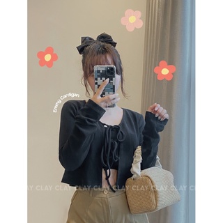 [CLAY] EMMY CARDIGAN - Áo khoác Cardigan len tăm Hàn buộc nơ