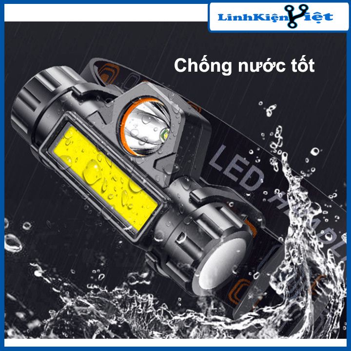 Đèn pin đội đầu mini L1898 siêu sáng 3 chức năng chống nước