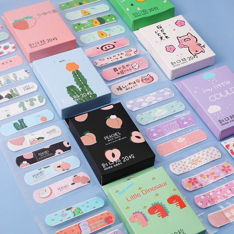 Băng Keo Dán Vết Thuơng Ủrgo Hoạ Tiết Cute, Hộp 20 Miếng