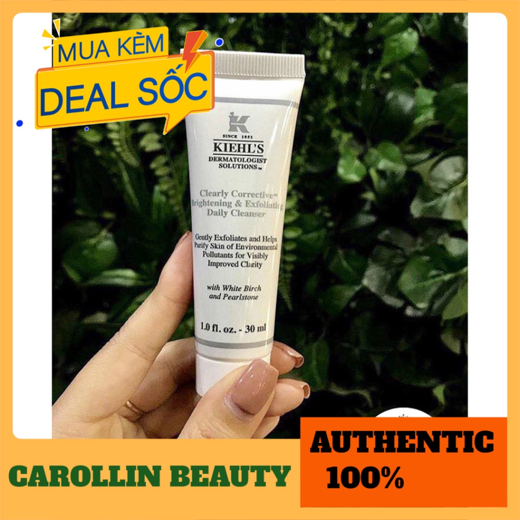 Sữa rửa mặt trắng da 💖 FREESHIP 💋  Sữa rửa mặt TDC Clearly Kiehl's 30ml chính hãng [ Minisize ] CAROLLIN BEAUTY | BigBuy360 - bigbuy360.vn