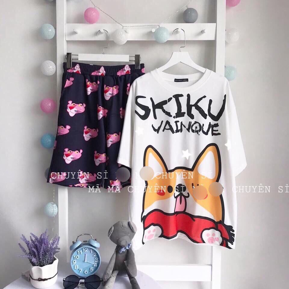 Đồ bộ hoạt hình form rộng Unisex SKIKU Freesize dành cho nam nữ Molly Fashion | BigBuy360 - bigbuy360.vn