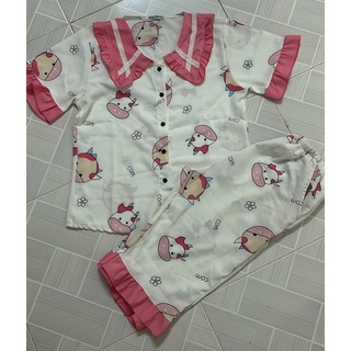 BỘ ĐỒ NGỦ PIJAMA LỤA 100D LỬNG PHỐI BÈO SIÊU XINH