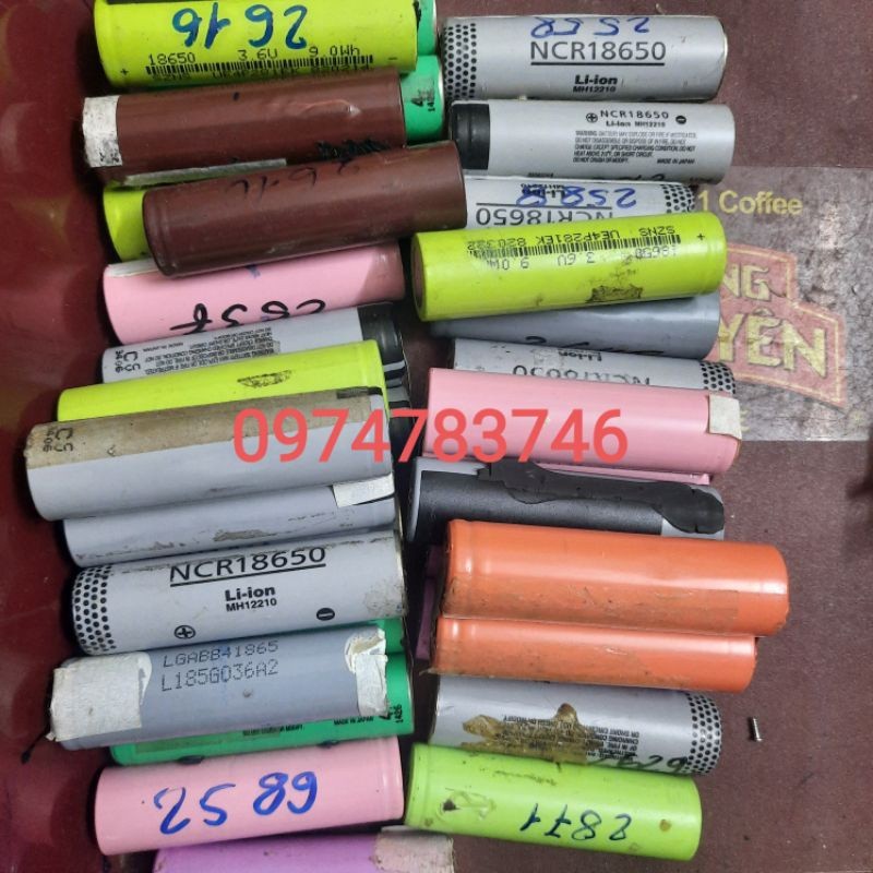 Cell pin laptop trên 2500mah có viên đến 2k8 hoặc 3k các loại đã đo dung lượng  giao ngẫu nhiên