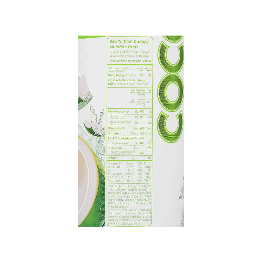 [Hộp 1 Lít] NƯỚC DỪA XIÊM XANH Cocoxim [VN] BETRIMEX Coconut Water Original (halal) (bph-hk)