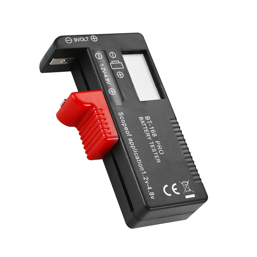 Máy kiểm tra dung lượng pin kỹ thuật số nhỏ gọn bằng nhựa dùng cho AA 1.5V 9V