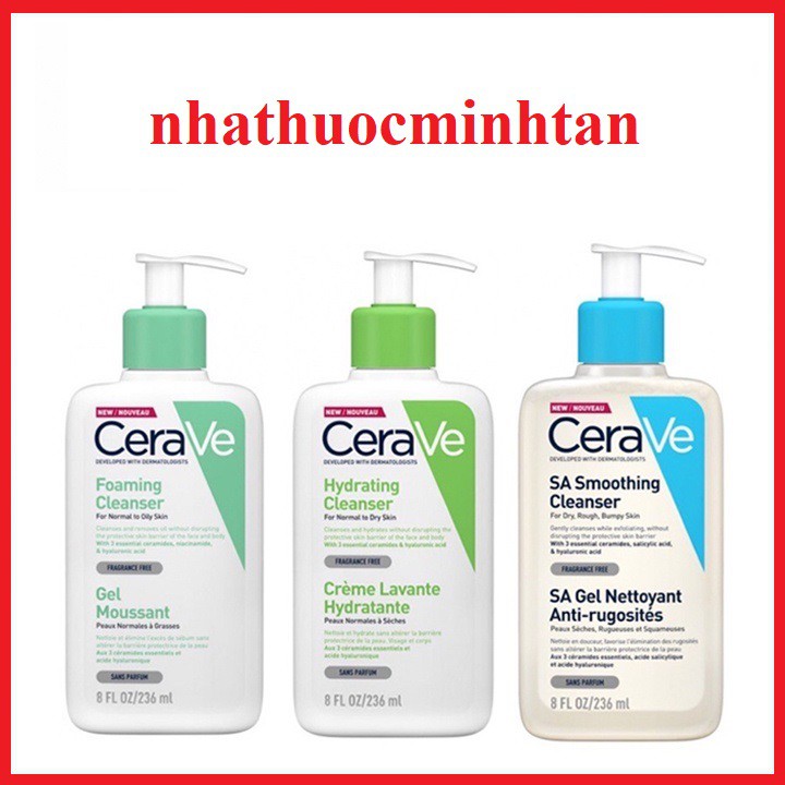 Sữa Rửa Mặt Cerave Foaming Facial Cleanser Chính Hãng Dành Cho Mọi Loại Da