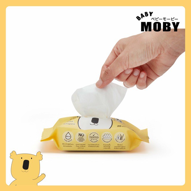 Khăn Ướt Tinh Khiết Moby Thái Lan Moby Thái Lan tinh khiết, an toàn