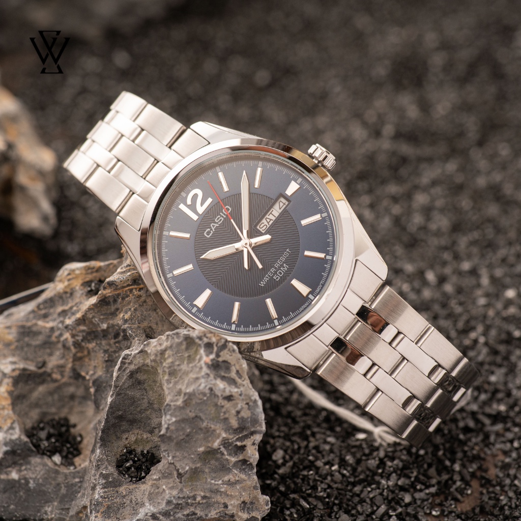 Đồng Hồ Quartz Nam Casio WATCHSTORE MTP-1335D-2AVDF Thiết Kế Kính Khoáng 38mm, Dây Kim Loại, Vỏ Thép Không Gỉ