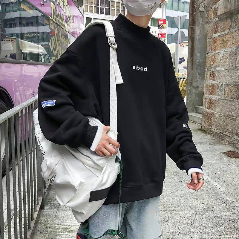 Áo Sweater Oversize cao cổ ABCD, JACKLANE , Áo nam nữ Unisex Jack Lane dài tay trơn form rộng họa tiết đơn giản | BigBuy360 - bigbuy360.vn