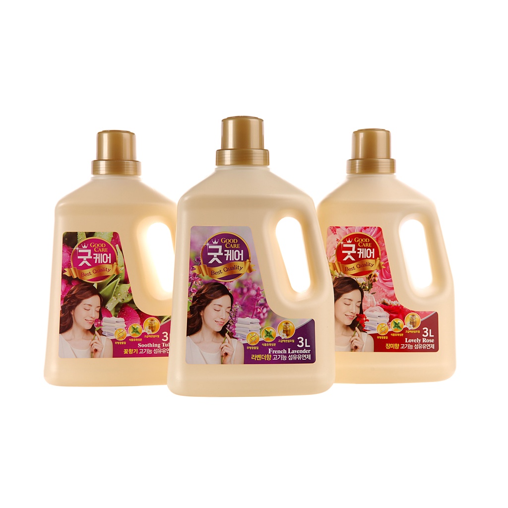 Nước xả vải Good Care 3L (Hương hoa hồng, Lavender, Ngàn hoa)