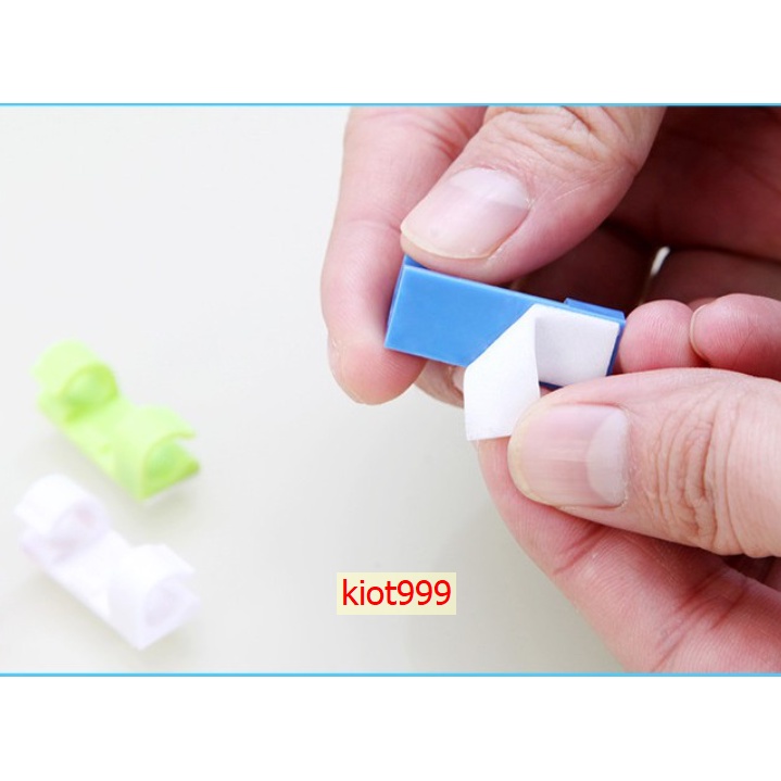 Vỉ 20 Nút Nhựa Giữ Dây - Nẹp - Kẹp Dán Tường Giữ Cố Định Dây Điện, Dây Máy Tính, Dây Mạng Trong Nhà.