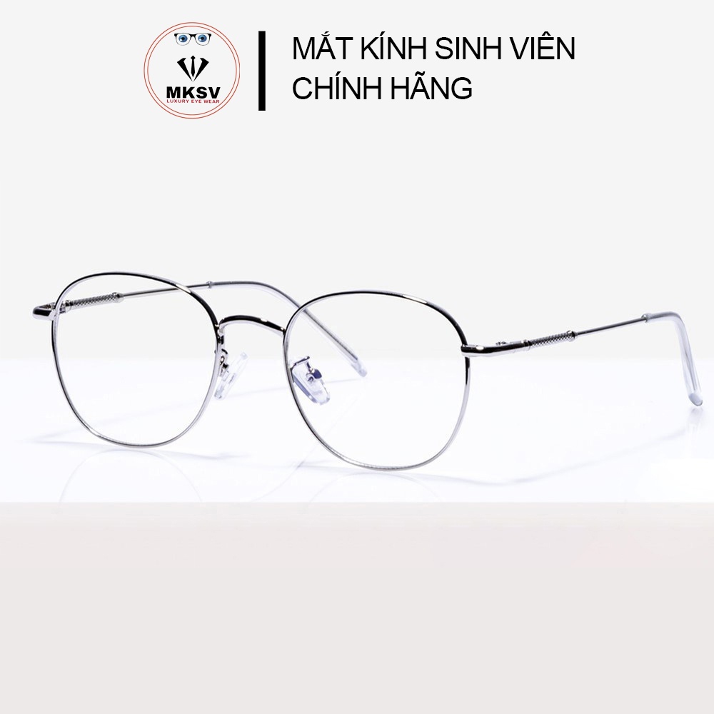 Gọng kính nam nữ mắt cận tròn thời trang, gọng kính tròn MKSV 29120 thời trang Hàn Quốc tinh tế gọng kim loại bền bỉ