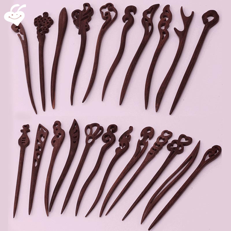 Trâm Cài Tóc Bằng Gỗ Đàn Hương Cổ Điển Tạo Hình Chim Phượng Hoàng Phong Cách Cổ Điển Cho Cô Dâu