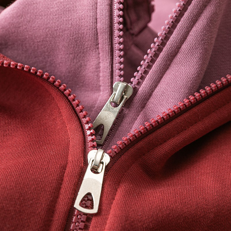 Hoodie Zip 100% Cotton Cao Cấp Màu Đỏ/Hồng Có Khóa Form Unisex Định Lượng 300gsm - Áo Hoodie Dầy Dặn Cho Nam Nữ Mùa Đông | BigBuy360 - bigbuy360.vn