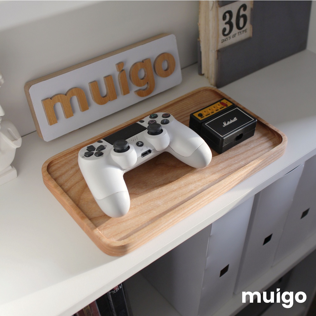 Khay gỗ/ hợp kim để bàn Muigo Tray