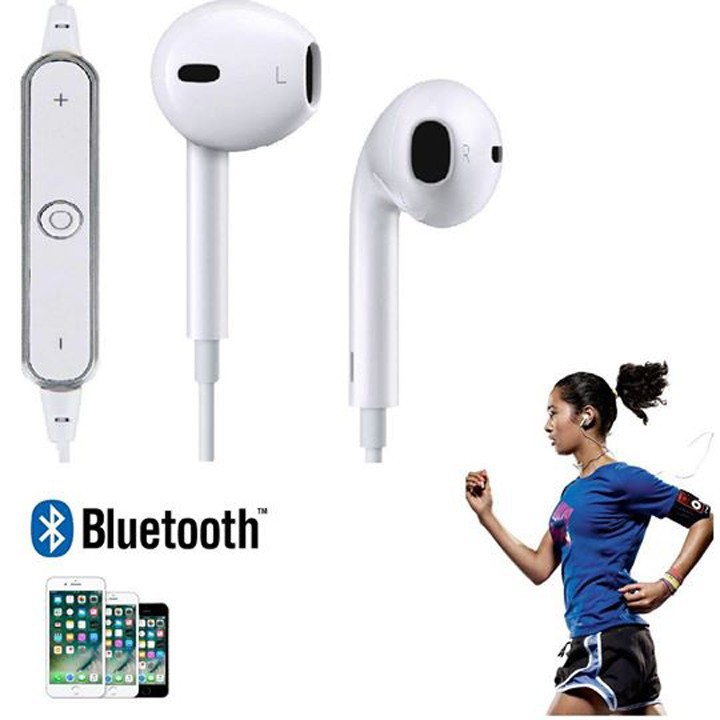 Tai nghe Bluetooth S6, Tai nghe không dây, Tai nghe Bluetooth+Tặng dây sạc 28K, Aha Case hàng bền đẹp