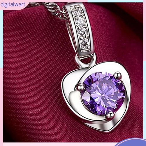 Dây Chuyền Mặt Trái Tim Đính Đá Thời Trang Cho Nữ