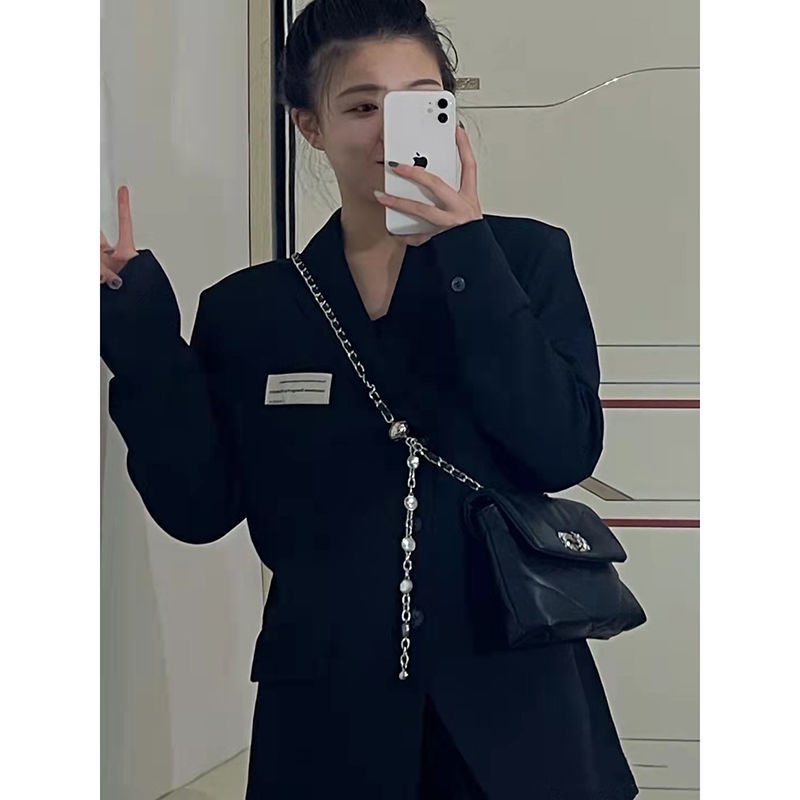 Túi Đeo Vai Phối Dây Xích Đính Hạt Phong Cách Hàn Quốc Thời Trang Cao Cấp Mùa Hè Mới