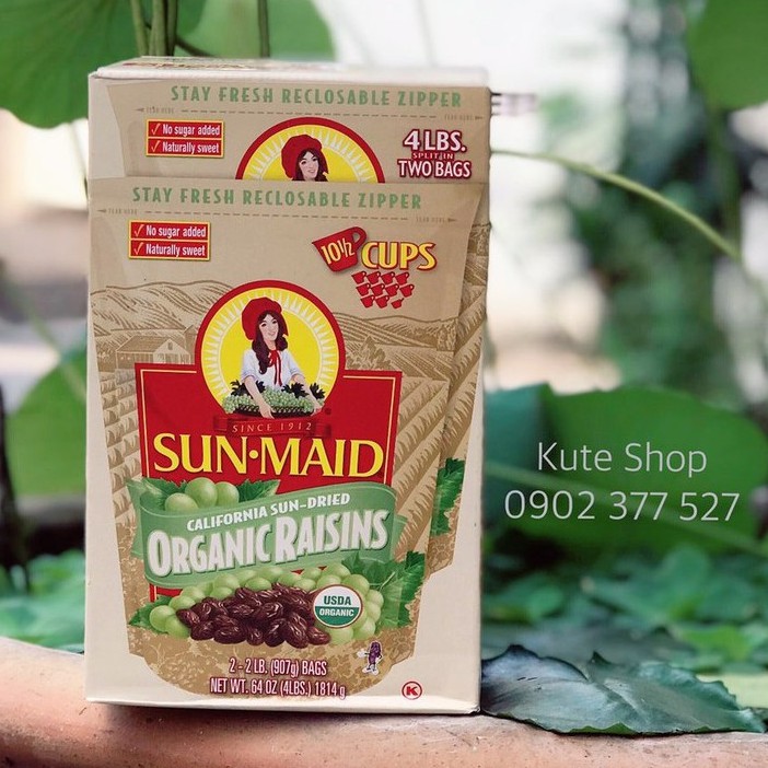 [Gói 907g] Nho khô hữu cơ Sun-Maid California Organic Raisins