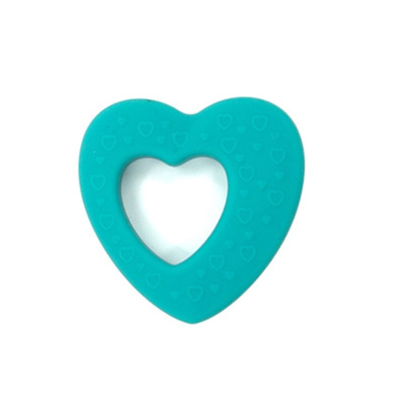 Đồ Chơi Ngậm Nướu Hình Trái Tim Bằng Silicone Dành Cho Trẻ Em
