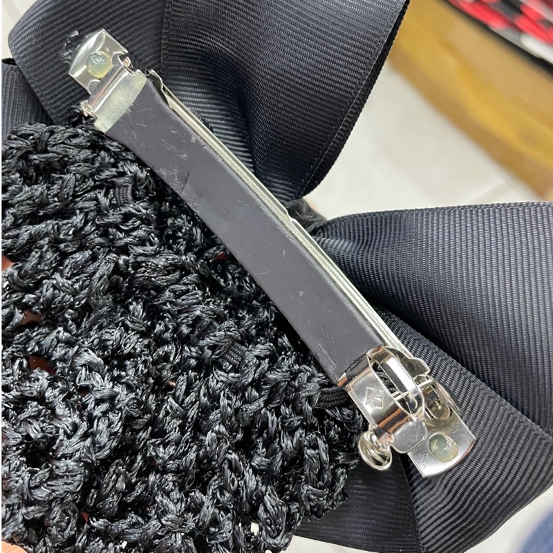 *cặp tóc búi công sở:mẫu nơ 3 tầng,màu đen