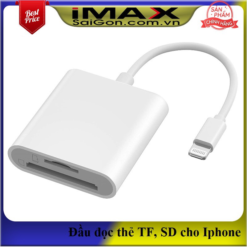 Đầu đọc thẻ 2 in 1 TF, SD cho Iphone, Ipad