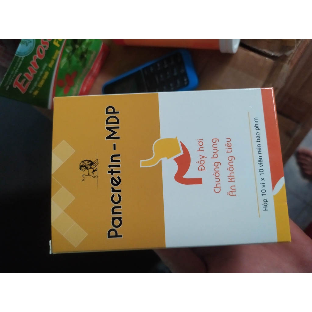 Pancretin MDP thích tiêu hóa, chống đầy hơi, chướng bụng, ăn không tiêu, người có hệ tiêu hóa kém