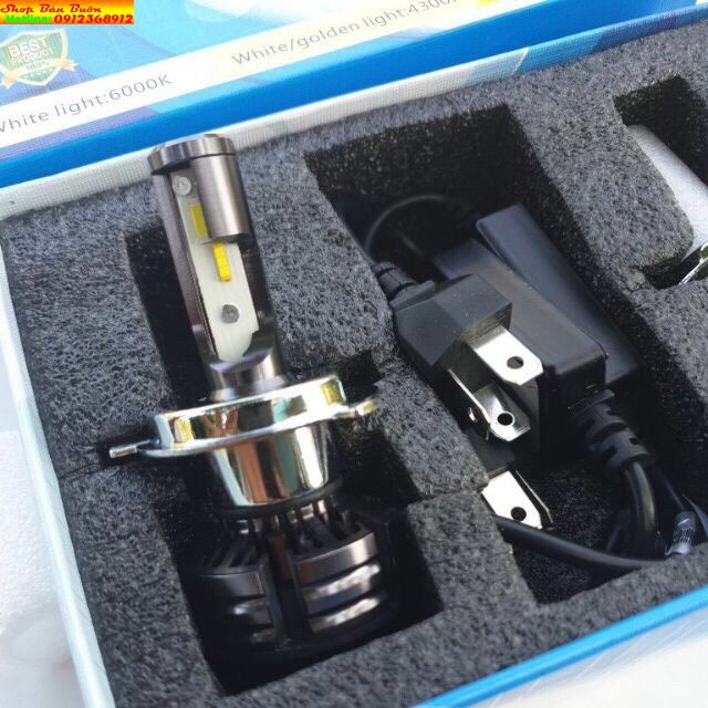 ĐÈN PHA LED T6 CAO CẤP - 3 MÀU SÁNG GẮN OTO- XE MÁY -giá 1 bóng