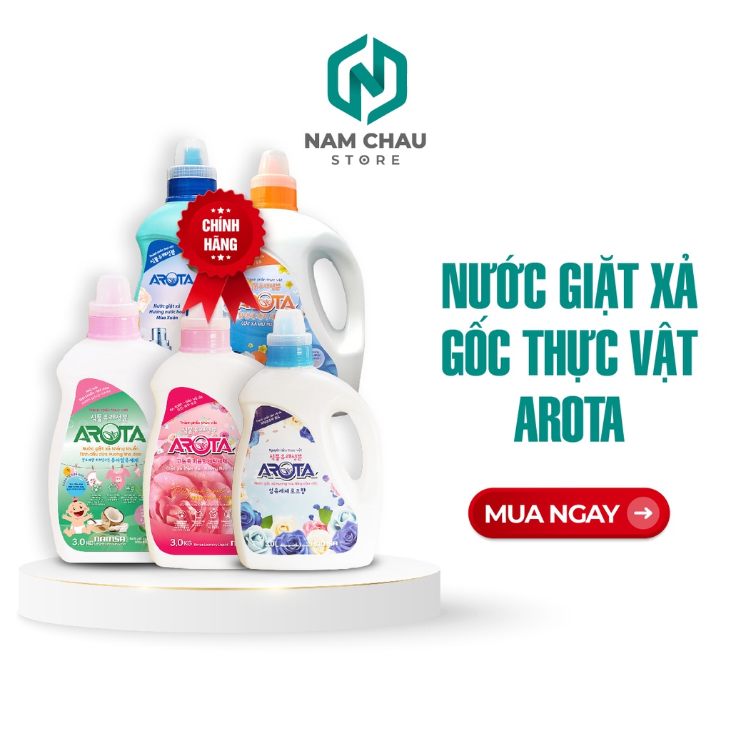 Namchaustore - Nước giặt xả AROTA lưu hương Mùa Hạ 3L