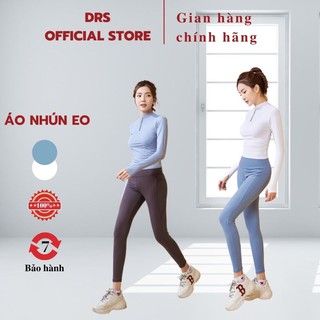 Áo thể thao nữ DRS tập gym, yoga  DRN46  được thiết kế với tay dài và nhún eo 2 bên có xỏ ngón