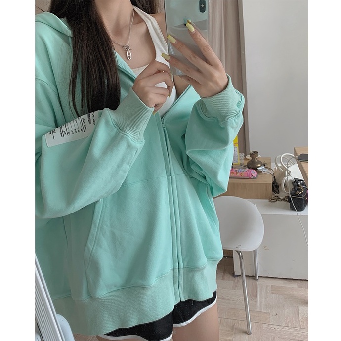 Áo Khoác Có Mũ Trùm Đầu Phong Cách Hàn Quốc Mùa Đông Cho Nữ