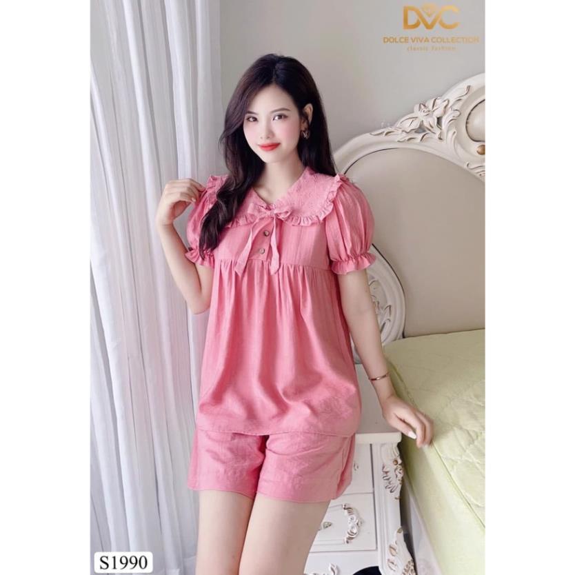 [VTK]  Set áo chất đũi thái cổ sen mix nơ tiểu thư S1990_Mie Design [kèm ảnh thật] | BigBuy360 - bigbuy360.vn
