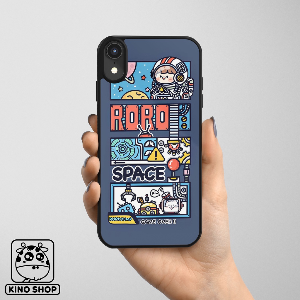 Ốp lưng iPhone KINOSHOP Rorojump viền dẻo đen silicon TPU chống ố vàng , chống va đập [ KN87 ]