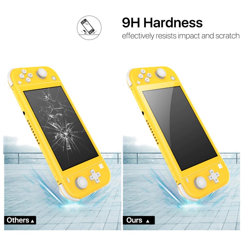 [Ảnh Thật] Kính CL Máy Game Nintendo Switch LITE 5.5&quot; Trong Suốt Cường Lực phủ Nano