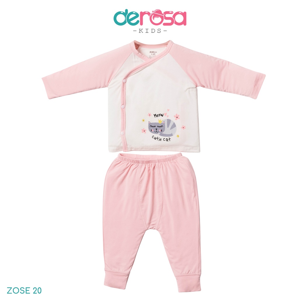 Bộ Quần Áo Sơ Sinh Cài Lệch Tay Jaclang (0 - 6 tháng) DEROSA KIDS ZO20-ZO21