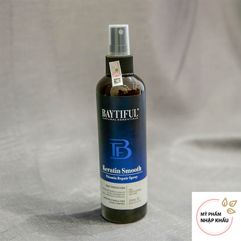 Xịt dưỡng tóc keratin sịt mượt tóc collagen tinh chất chăm sóc tóc nhuộm uốn khô xơ hư tổn xoăn Baytiful Repair Spray