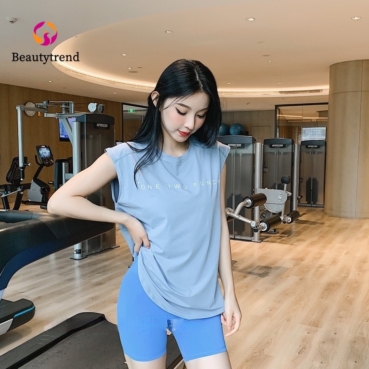 BEAUTYTREND Áo Thể Thao Không Tay Dáng Rộng Che Phủ Áo Ngực Tiện Lợi