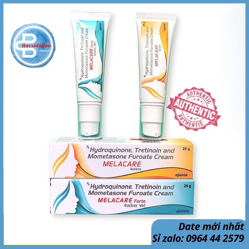 Melacare Ấn (20g) kem giảm nám, làm trắng sáng da, 2% - 4% Hydroquine &amp; 0.025% Tretinoin