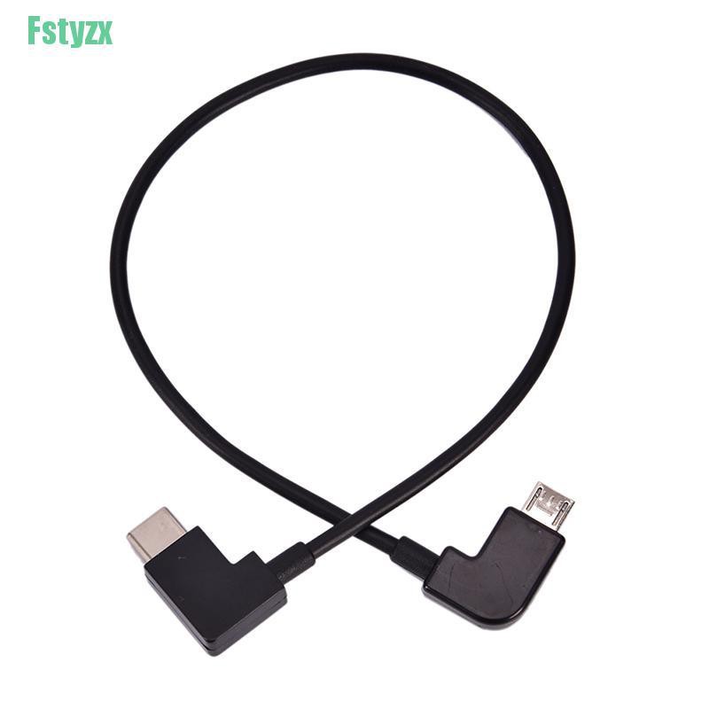 fstyzx 4&quot; Left Angle Micro USB to Type C OTG Cable for Portable Digital DAC Amplifier