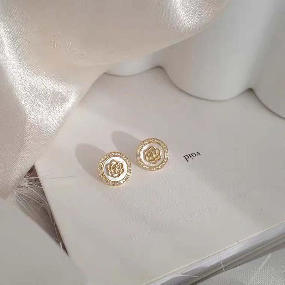 Bông Tai Hoa Trà Đơn Giản Phong Cách Hàn Quốc Cho Nữ