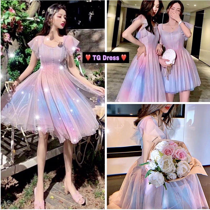 Đầm cánh tiên Unicorn Rainbow