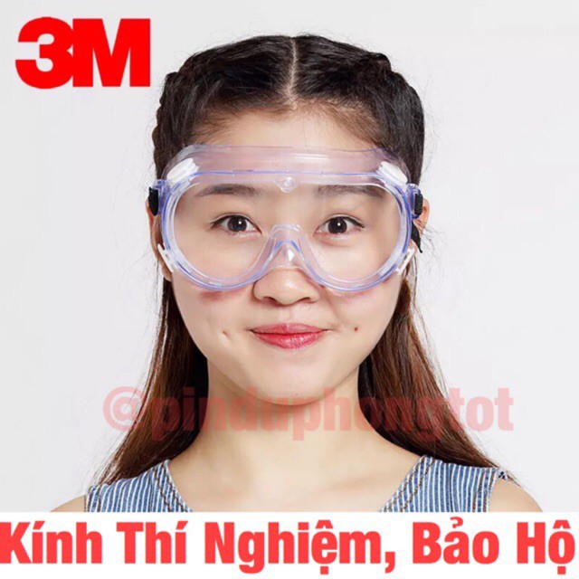 [CHÍNH HÃNG] Kính bảo hộ chống hóa chất 3M 334 Splash Safety Goggles Anti-Fog Lens
