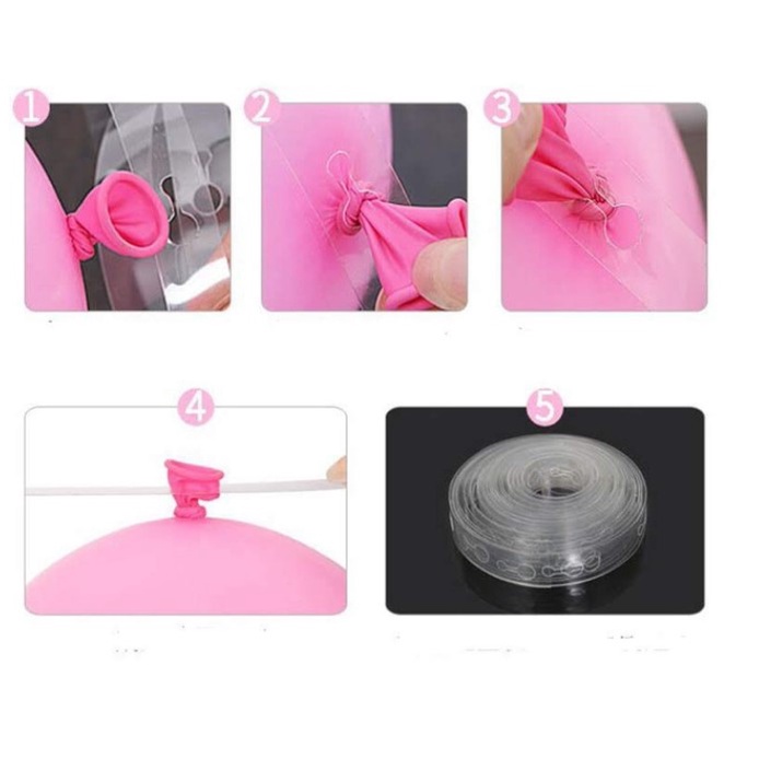 Dây kết nối tạo kiểu bong bóng bay nghệ thuật 5M/Cuộn trang trí sinh nhật phòng cưới tiệc cưới thôi nôi happy birthday