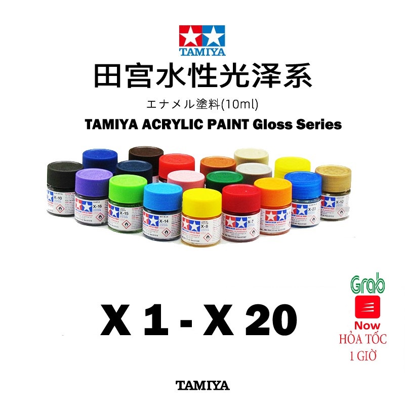 Sơn Acrylic (X1-X20A) Tamiya Sơn gốc nước 10ml - GDC